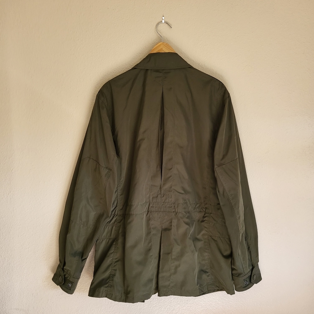 Polo Ralph Lauren Zip Down Combat Green Raincoat Jacket - Picture 6 of 8